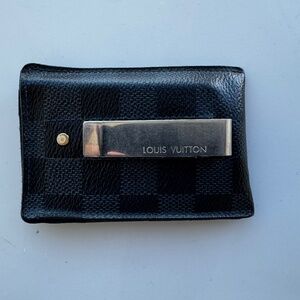 LOUIS VUITTON PORTE COBALT DAMIER MONEY CLIP CARD CASE